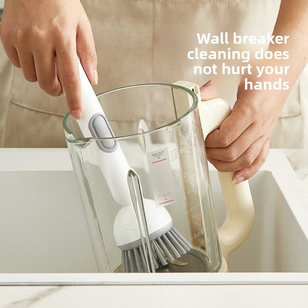 Cepillo Pro-Clean 2-en-1: Con Dispensador de Jabón y Mango Ergonómico