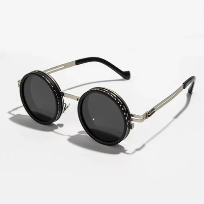Polarized Round Sunglasses ND9 Adjustable Dimming Men Women Retro Punk Men's Fishing Eyeglasses Outdoor Shades UV400