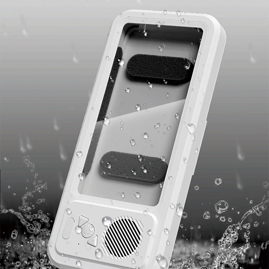 Cinema-Shower 3-en-1: Soporte Impermeable Táctil con Altavoz Bluetooth