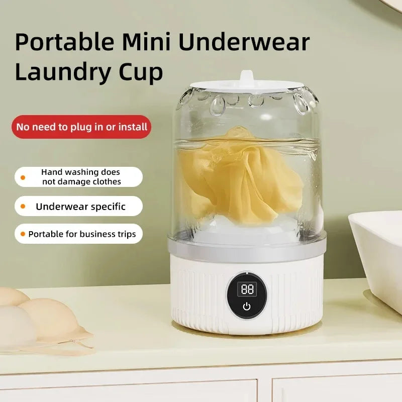 Mini Lavadora Pro 2-en-1: Portátil, Inalámbrica y con Centrifugado