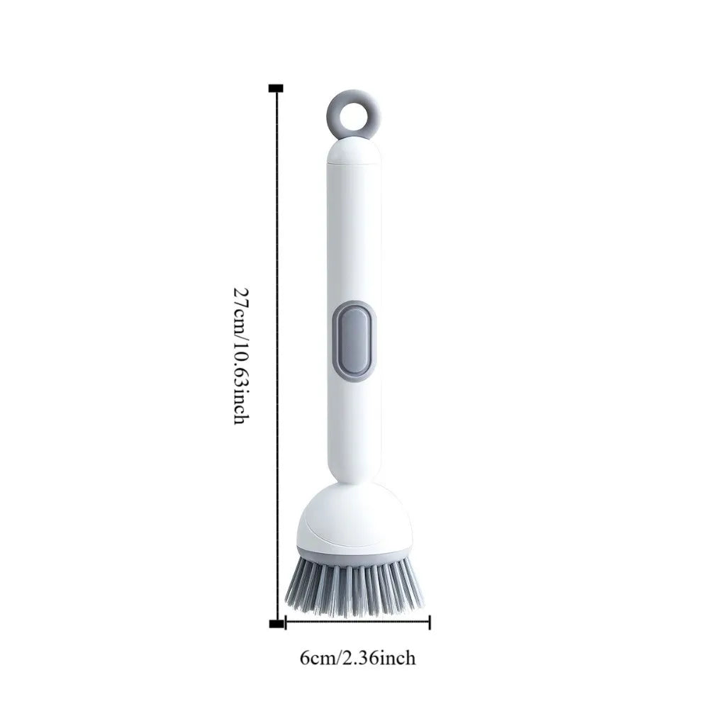 Cepillo Pro-Clean 2-en-1: Con Dispensador de Jabón y Mango Ergonómico